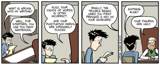 Comic about academic writing feedback